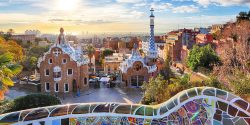 Barcelona,-,Park,Guell,,Spain