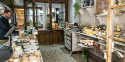 Inside a cheese shop in Paris