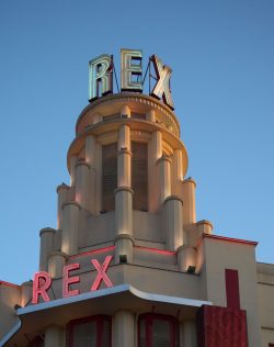 Iconic view of Cinema Rex