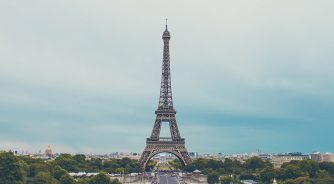 View across to the Eiffel Tower