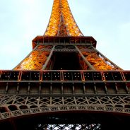 View from beneath the Eiffel Tower