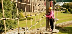 Girl on high ropes