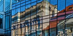 Examples of modern and historic architecture in Prague