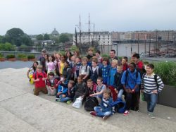 School group visiting Amsterdam