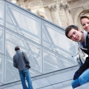 Students at the Musee de Louvre