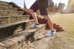 Student taking an adventurous step