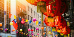 Red,Chinese,Lantern,In,Chinatown,In,New,York,City,,Usa.