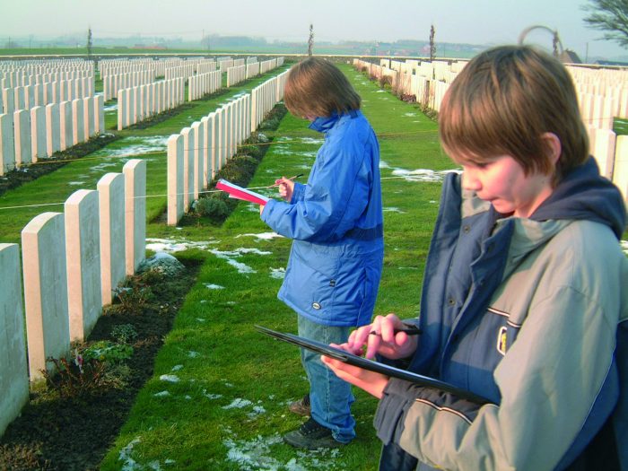 Students on Battlefields History trip