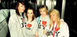Students in tour hoodies