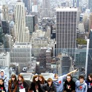 Top of the rock students