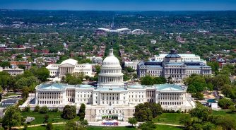 Urban view over Washington, D.C.