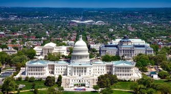 Urban view over Washington, D.C.