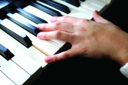 Playing piano