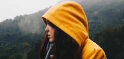 Student in hoody
