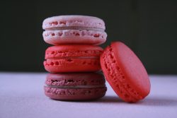 pink french macaroons