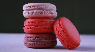 pink french macaroons