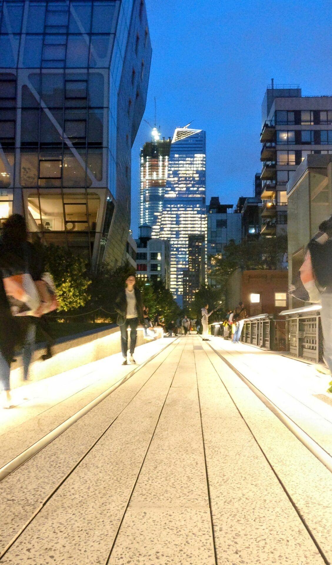 The High Line at dusk in new York