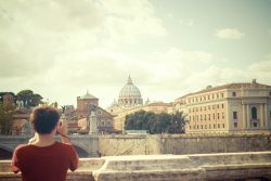 vatican boy taking picture