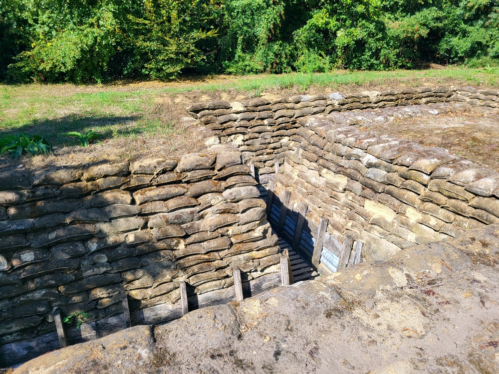 A German trench recreated at Passchendaele Museum