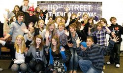 Students at 110th street station