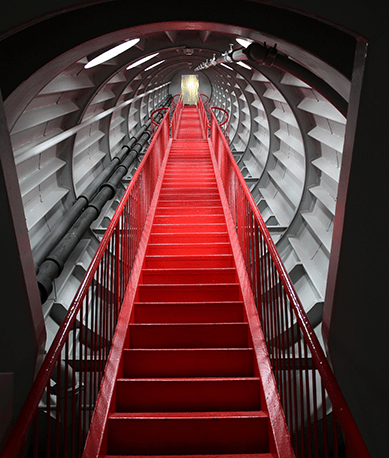 Stairs inside the Atomium