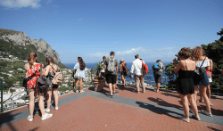 Students exploring the Bay of Naples, Italy