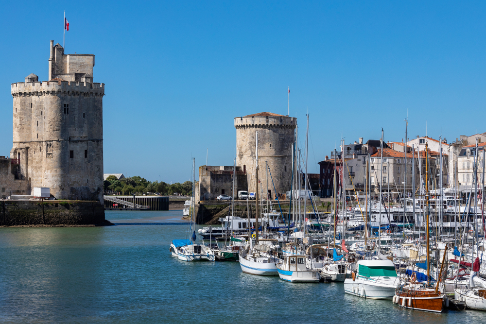 Boats in the historic port of La Rochelle