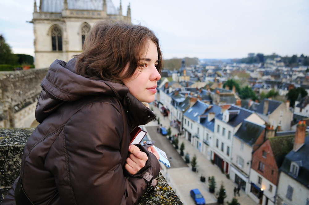 Student at Amboise castle in France