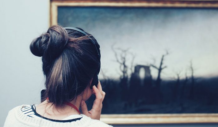 Student at the Alte Nationalgalerie, Berlin