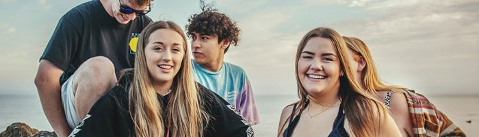 Group of students smiling