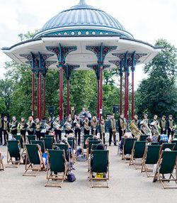 Youth Band 2000 performing in the bandstand