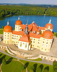 Landscape,View,Of,Moritzburg,Castle,In,Saxony,,Germany.