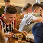Eating snails at the Chateau