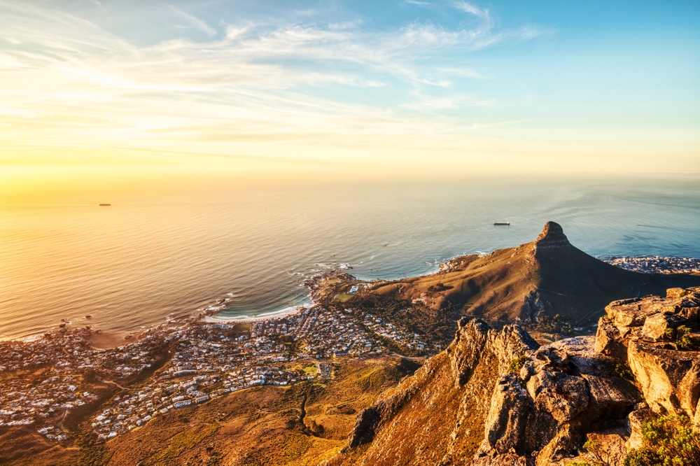 Views from the Table Mountain in Cape Town, South Africa