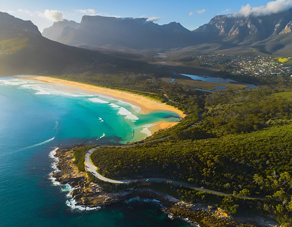 Aerial view of the Garden Route in South Africa