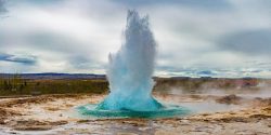 The,Great,Geysir,Erupting,In,Spring,,Iceland