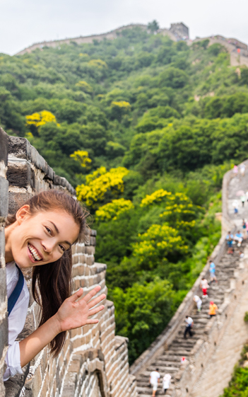 Student at the Great Wall