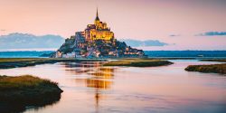 Classic,View,Of,Famous,Le,Mont,Saint-michel,Tidal,Island,In