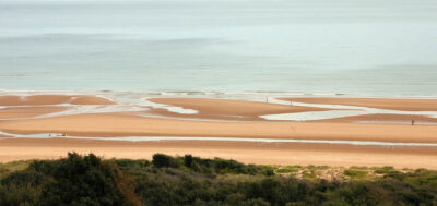 Sandy beach in Normandy, France