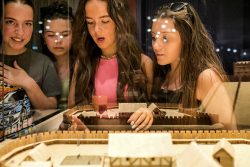 Students at the museum of Bayeux