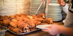 France Normandy Chateau breakfast