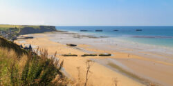 Normandy,Landings,,Remains,Of,Artificial,Port,At,Arromanches-les-bains,,France