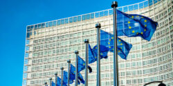 European,Eu,Flags,In,Front,Of,The,Berlaymont,Building,,Headquarters