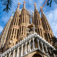The,Sagrada,Familia,Basilica,Showcases,Its,Detailed,Facade,With,Towering