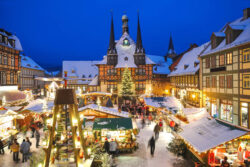 the famous idyllic Christmas Market in Wernigerode,Harz Mountains,Germany