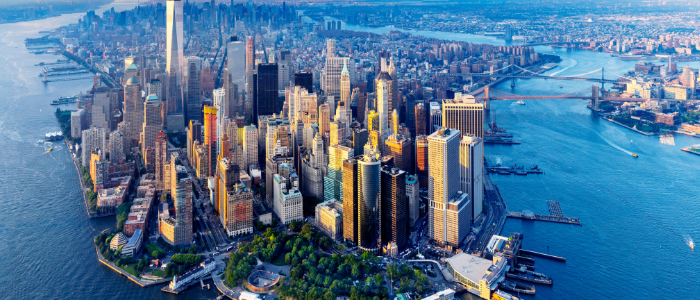Manhattan aerial view