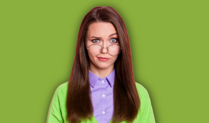 Puzzled looking teacher