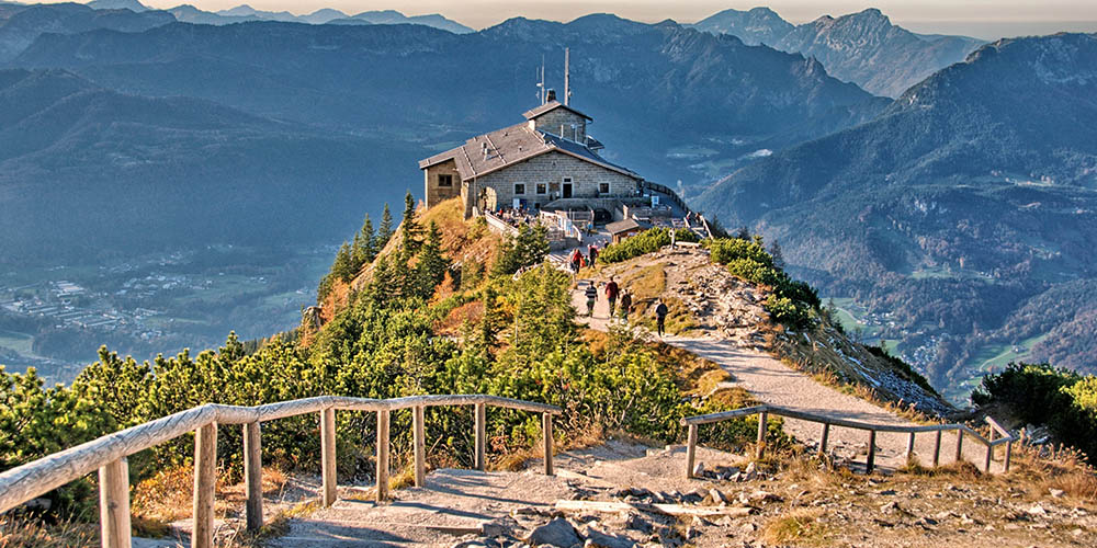 A dusky image of the Eagles Nest in Bavaria