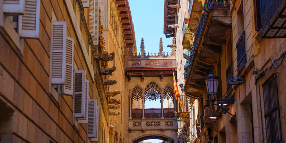 The Gothic Quarter in Barcelona