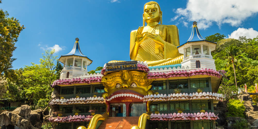 The Golden Temple in Dambulla Sri Lanka